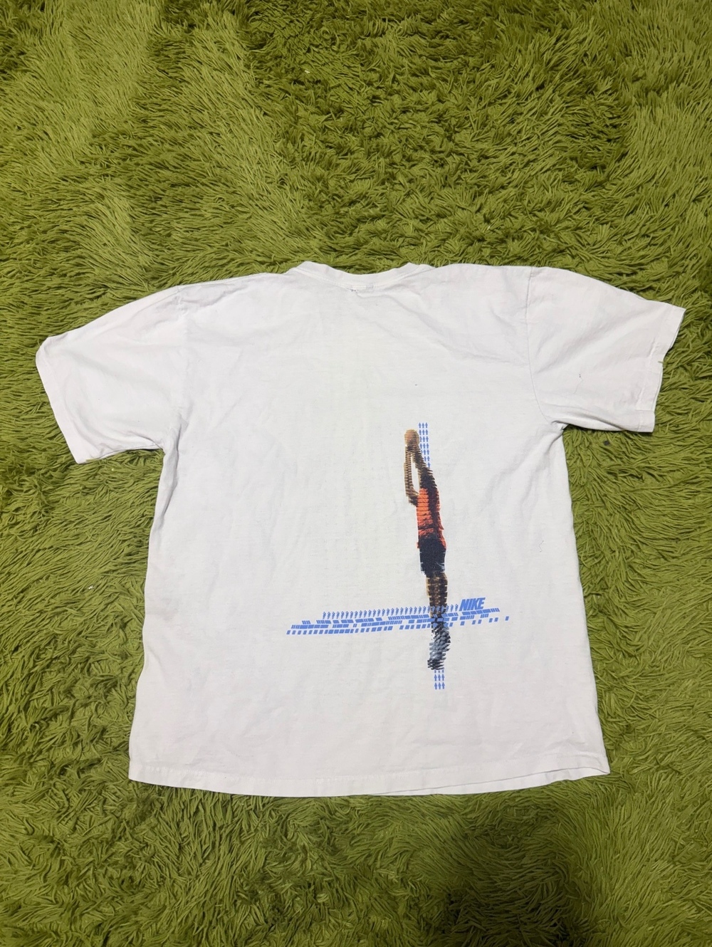 Vintage Y2K Nike Basketball Graphic T-shirt Size Large White Rare